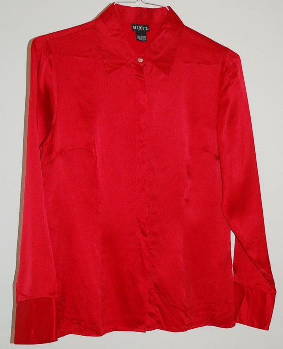 Vintage silk shirt blouse - image 1