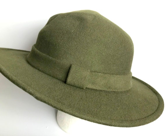 Vintage wool felt Fedora hat - image 1