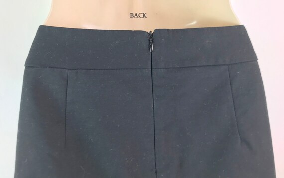 Vintage Calvin Klein Black Cotton Pencil Skirt - image 4