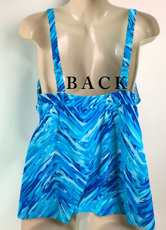 Vintage Aqua Swimsuit Halter Top Gem