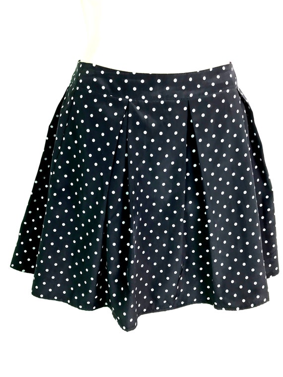 Sixties Polka Dot Flare Mini Skirt - image 1