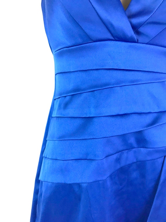 Vintage Royal Blue Halter Event Dress - image 2