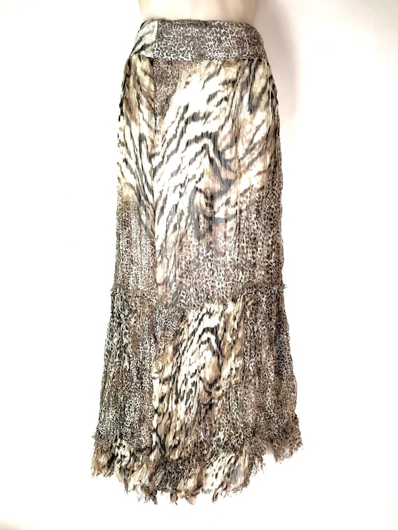 Animal Print Long Skirt