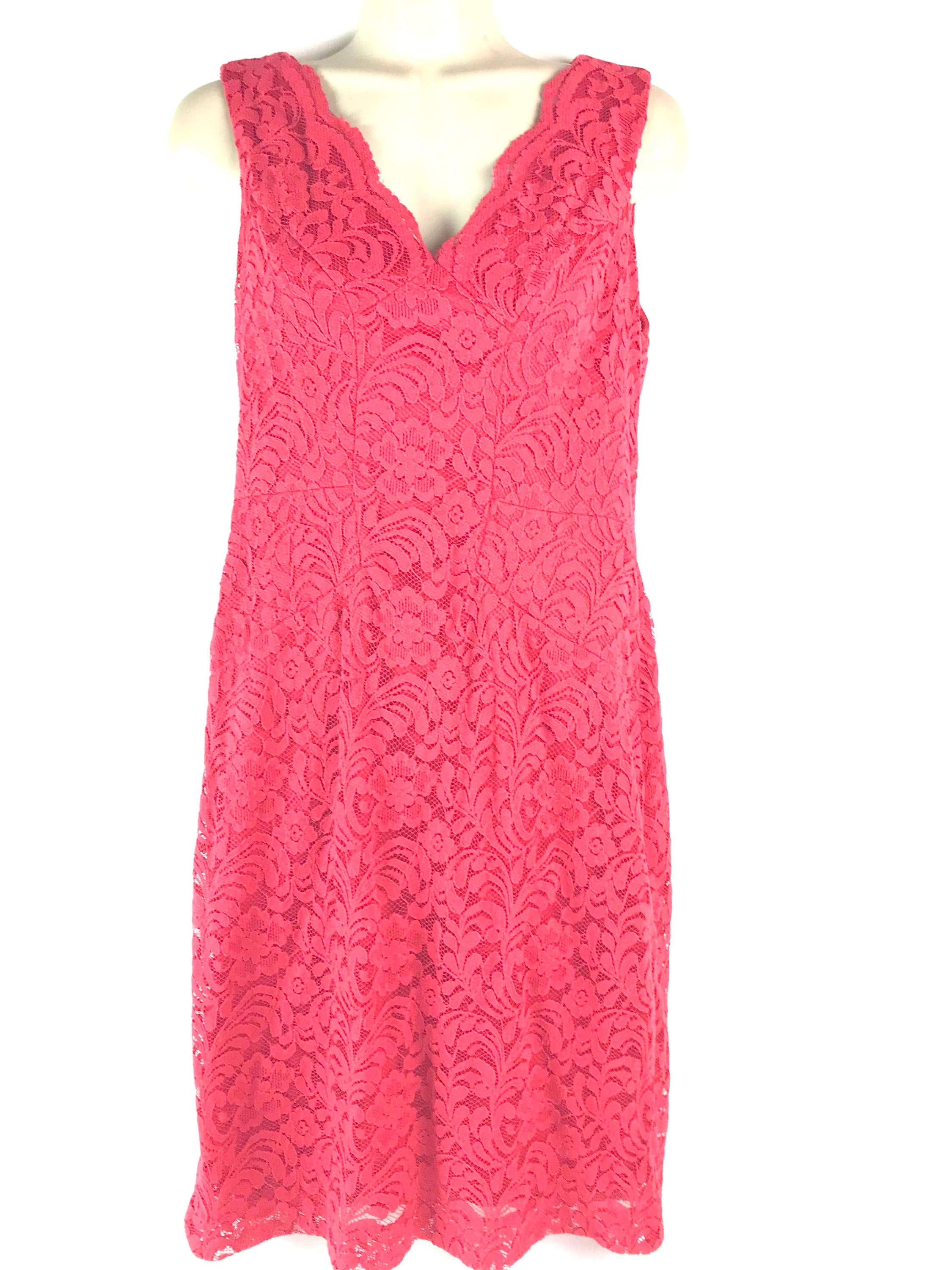 Liz Claiborne Red Lace Dress Etsy UK