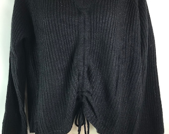 Ladies Black  Long Sleeved Sweater Top