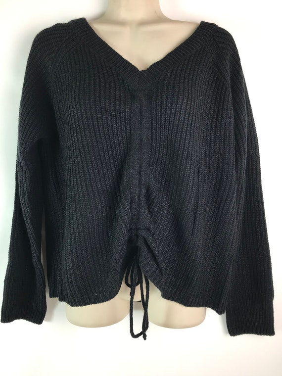 Ladies Black  Long Sleeved Sweater Top