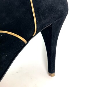 Vintage Black Suede Ankle Booties image 4