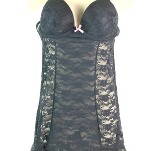 Black Baby Doll Lingerie Set image 2