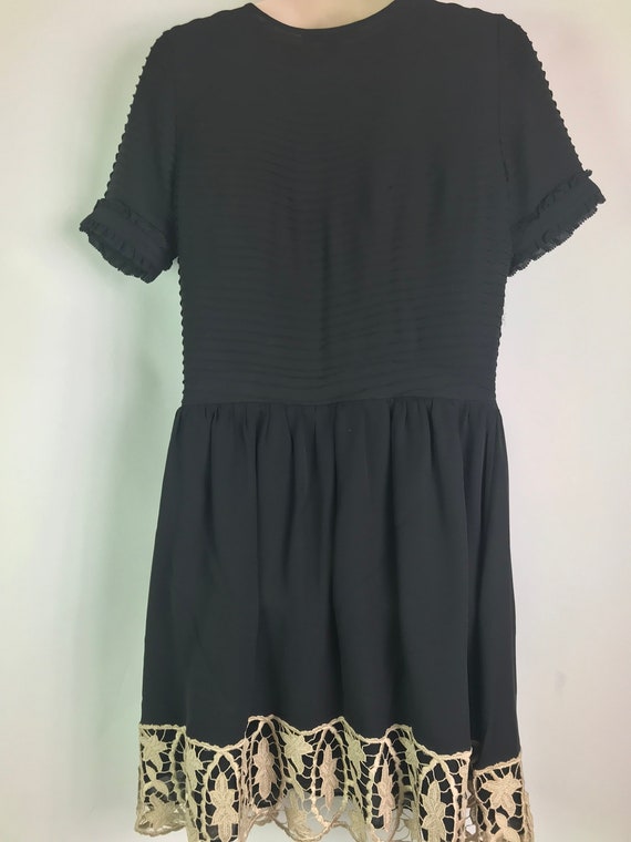 Vintage Betsey Johnson Black Silk Dress - image 5