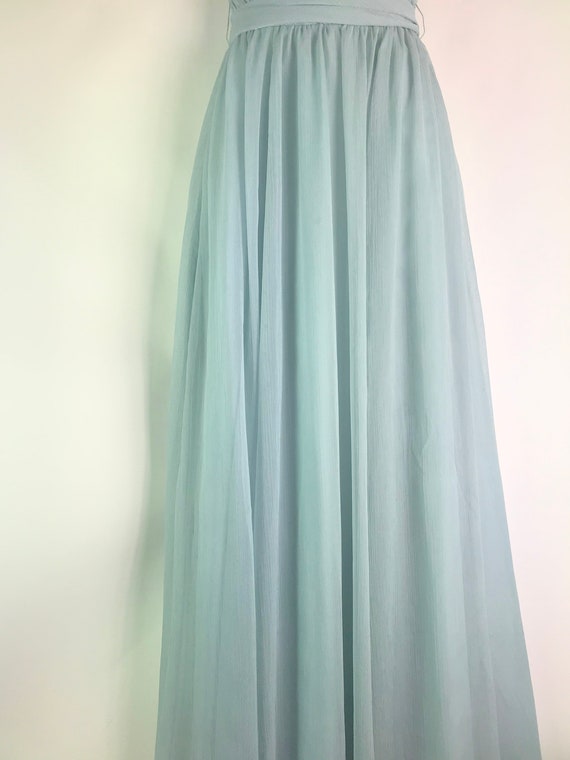 Eighties Baby Blue Evening Gown - image 3