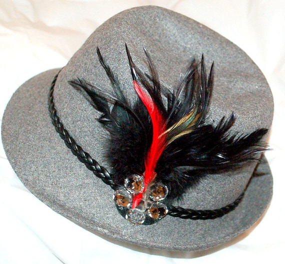 Ladies Gray Wool Felt Hat - Etsy
