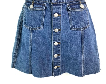 Mini falda de mezclilla azul