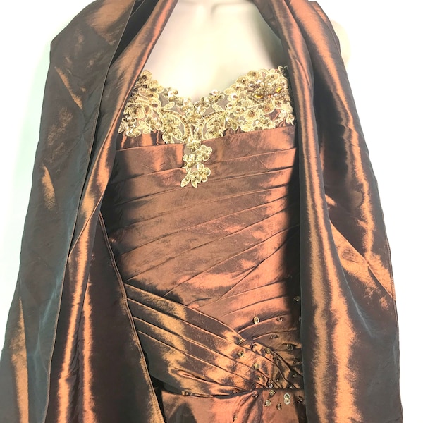 Bronze Evening Gown Etsy