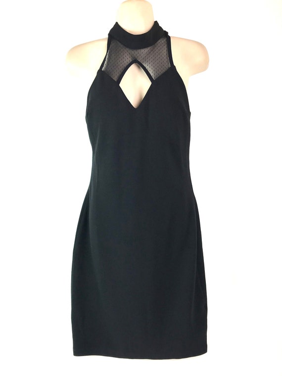 Vintage Mid Length Black Formal Evening Dress