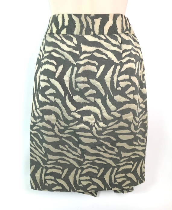 Vintage Calvin Klein Animal Print Linen Skirt - image 1