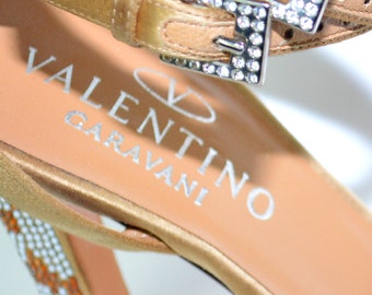 Vintage Valentino with Svarovski Crystals embedded in heel.