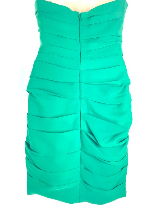 BCBG Max Azria Emerald Green Cocktail Dress - image 6