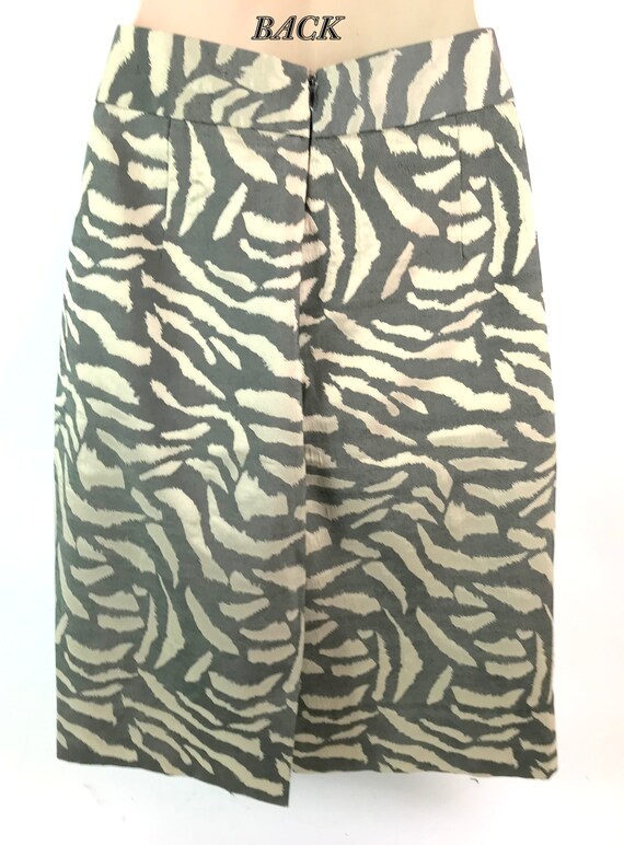 Vintage Calvin Klein Animal Print Linen Skirt - image 4