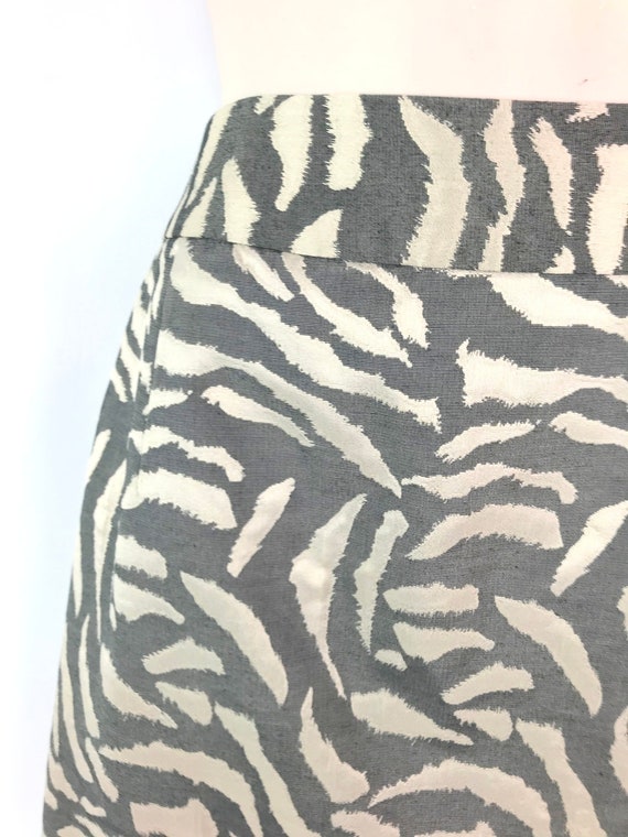 Vintage Calvin Klein Animal Print Linen Skirt - image 3