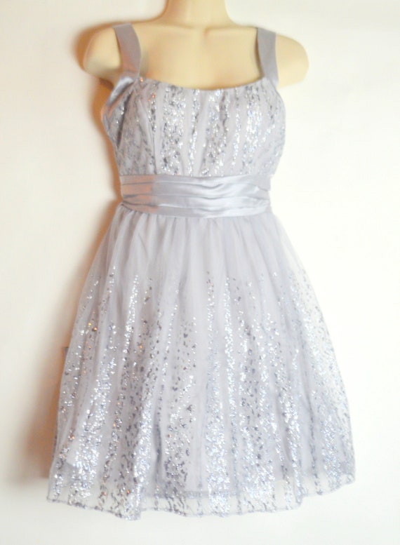 Silver Gray Cocktail Event Dress