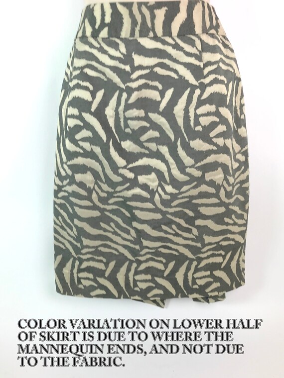 Vintage Calvin Klein Animal Print Linen Skirt - image 2