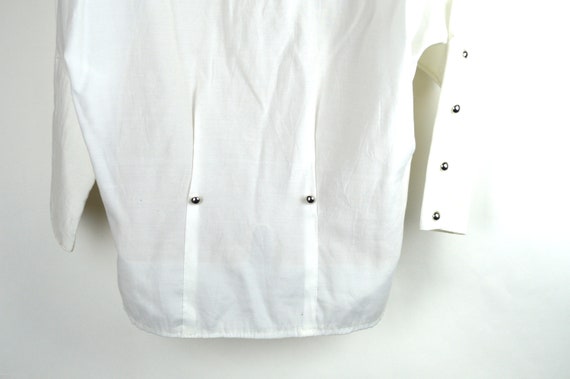 Classic Tailored White Cotton Ladies Shirt - image 4