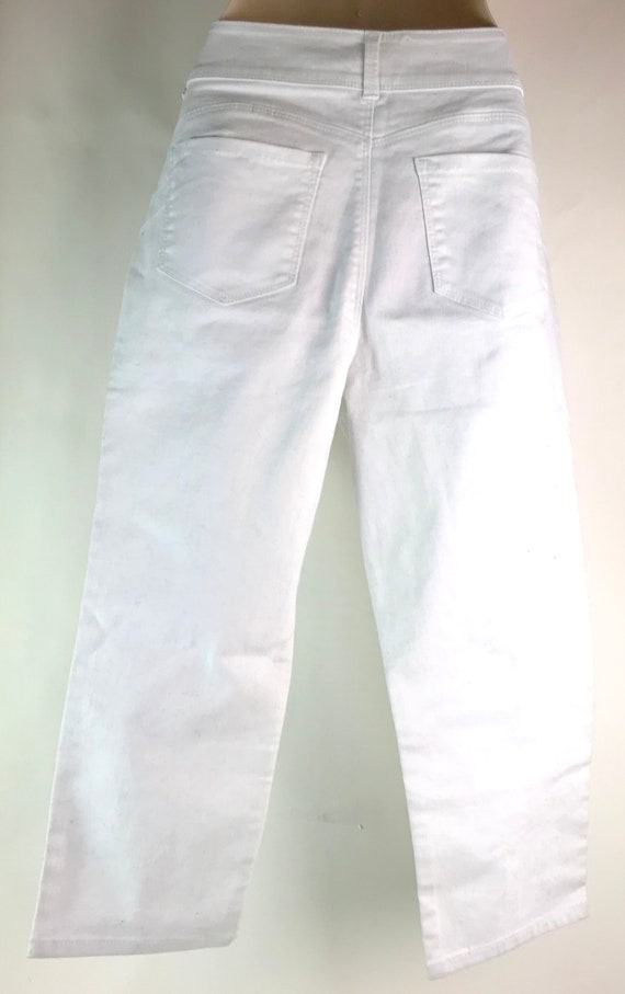 Vintage White Denim Capri Pedal Pushers - image 3