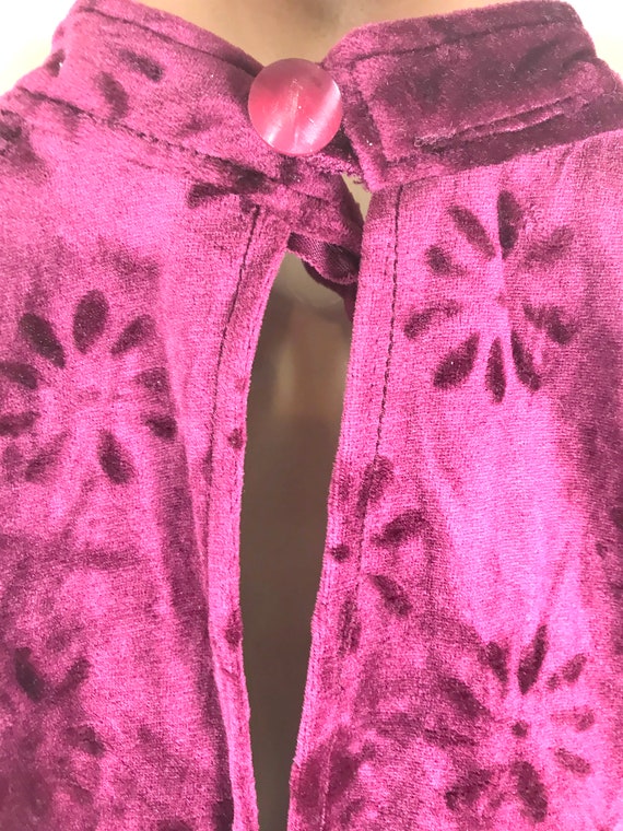 Vintage Burgundy Velvet Evening Gown Gem