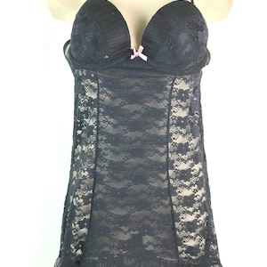 Black Baby Doll Lingerie Set image 1