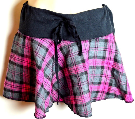 Sixties Plaid Mini Skirt - image 1