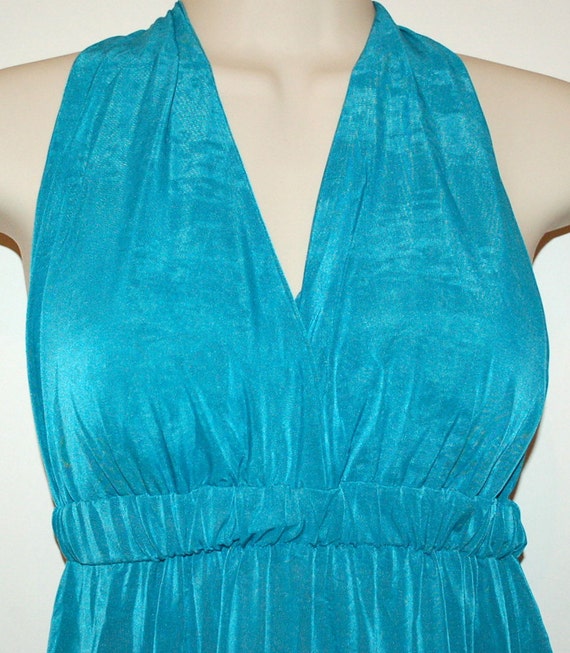 Vintage Halter Top Silk Dress - image 1