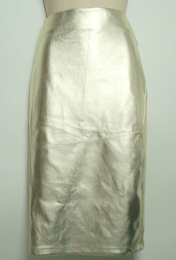 Vintage Gold Pencil Skirt - image 1