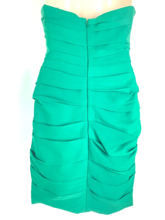 BCBG Max Azria Emerald Green Cocktail Dress - image 7