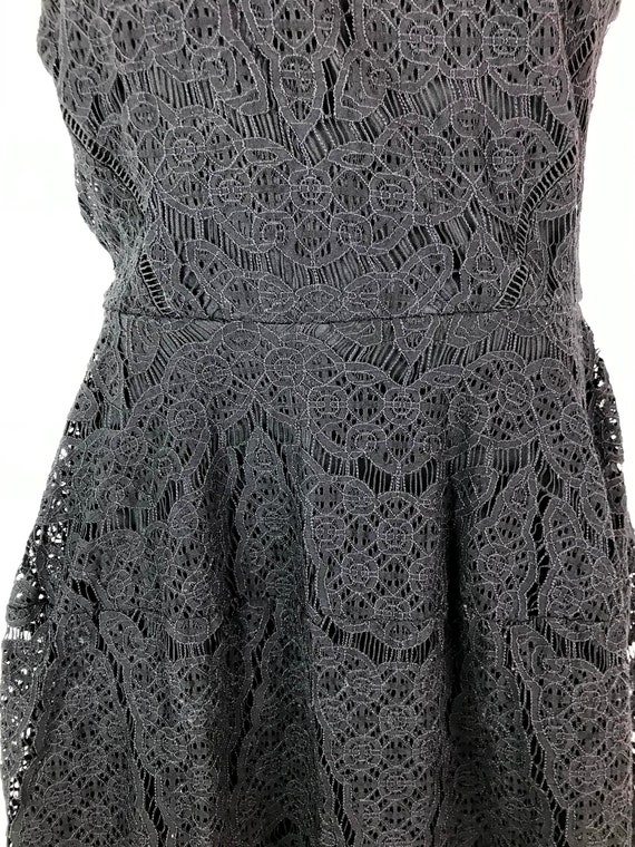 Vintage Handmade Black Lace Sleveless Dress - image 2