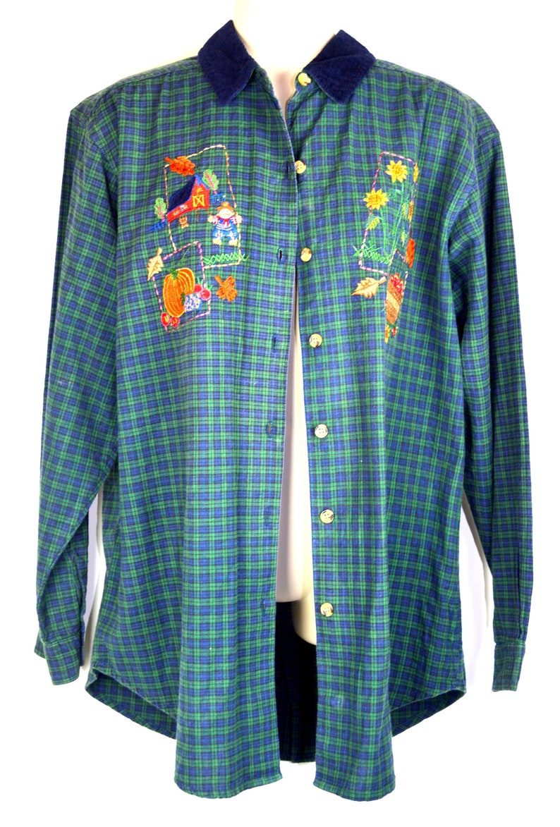 Vintage Emboidered Flannel Shirt image 1
