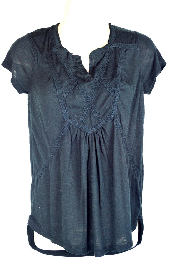 Vintage Rayon Blend Summer Top with Sash Tie