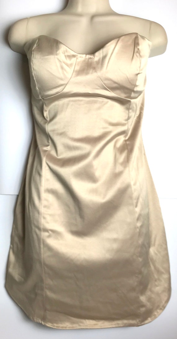 Vintage Gold Strapless Dress