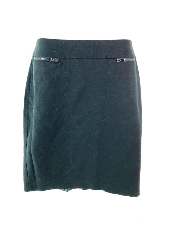 Vintage Calvin Klein Black Cotton Pencil Skirt