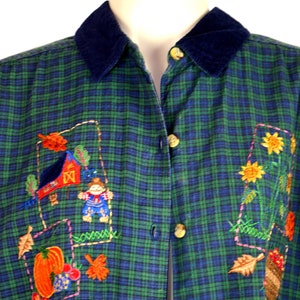 Vintage Emboidered Flannel Shirt image 2