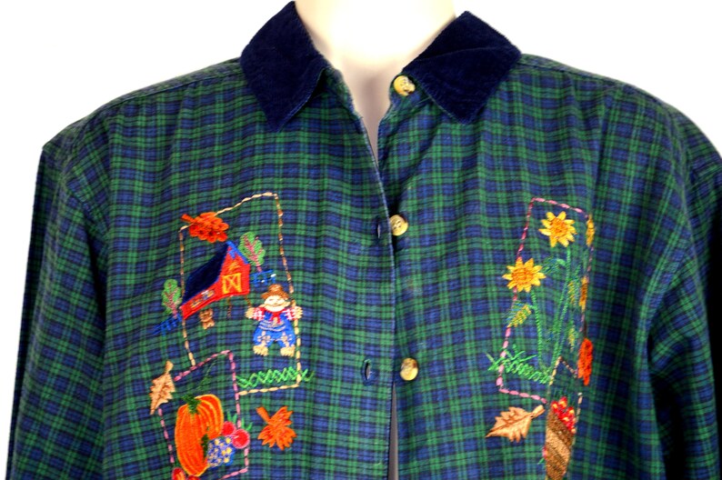 Vintage Emboidered Flannel Shirt image 2