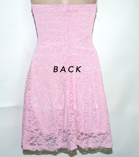 Eighties Pink Lace sleveless dress - image 2