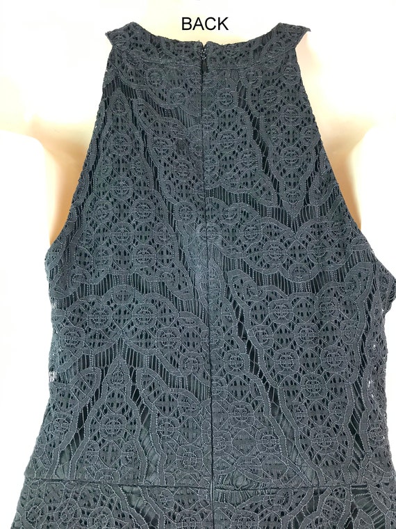 Vintage Handmade Black Lace Sleveless Dress - image 5
