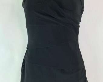 Vintage Stretchy Black Sleveless Top