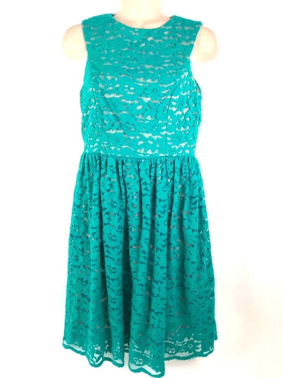 Vintage Handmade Emerald Green Dress - image 2