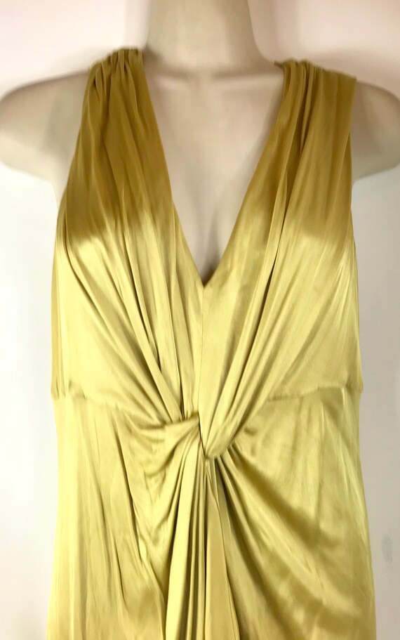 Vintage Gold Satin Flapper Event Dress - image 5