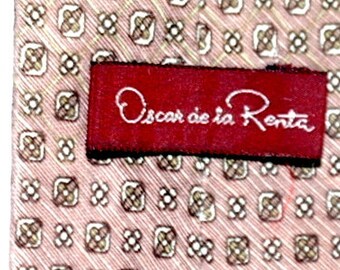 Vintage Oscar de la Renta handmade silk tie