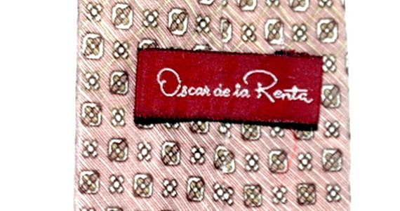 Vintage Oscar de la Renta handmade silk tie - image 1