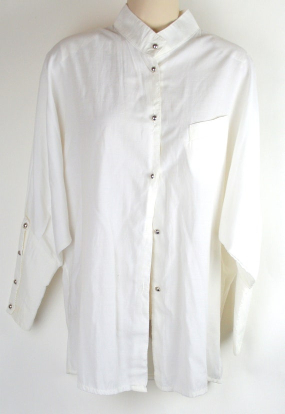 Classic Tailored White Cotton Ladies Shirt