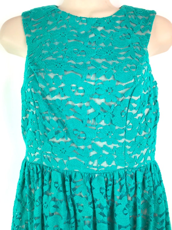 Vintage Handmade Emerald Green Dress - image 3