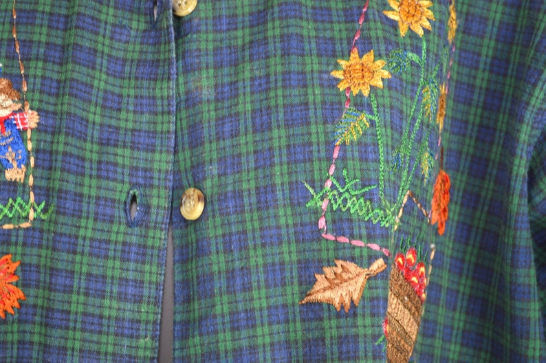Vintage Emboidered Flannel Shirt image 3